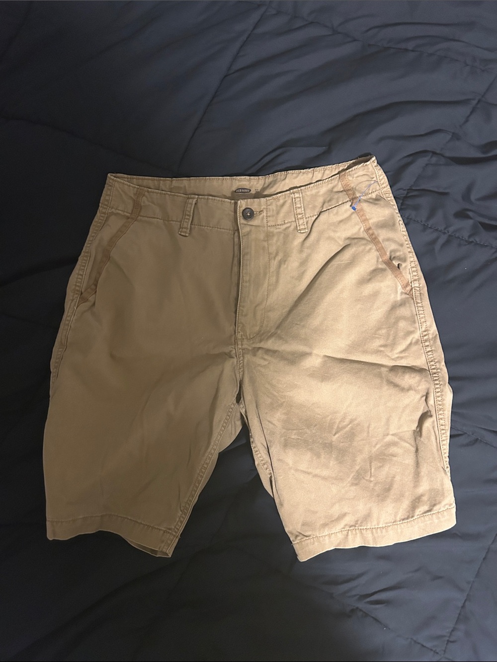 Old Navy Men's Tan Flat-Front Shorts